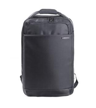 Dellavita德拉瑋特新品雙肩包商務(wù)休閑背包潮流書包電腦包 黑色