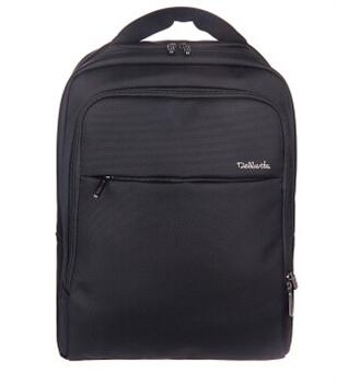 Dellavita德拉瑋特新品雙肩包商務(wù)休閑背包潮流書包黑色電腦包