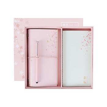 晨光（M&G）HAPY0180 集客櫻花綁帶筆記本記事日記手賬本子套裝（12件套含內(nèi)芯）