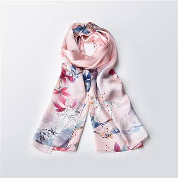 上海故事真絲絲巾女 春秋新款氣質(zhì)奢華中國(guó)風(fēng)時(shí)尚休閑印花禮品絲巾