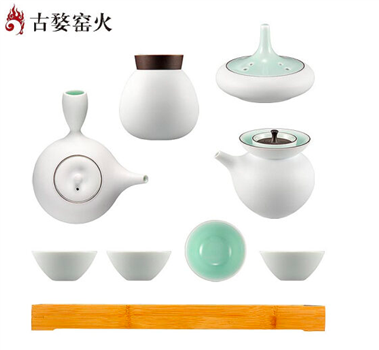 古婺窯火 觀自在系列觀自在B一壺四杯一公道一香爐一茶葉罐一茶盤 觀自在B