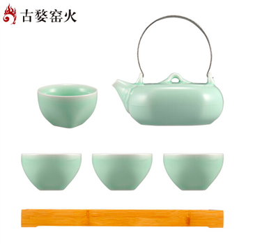 古婺窯火 經(jīng)典永藏系列 如意典雅版 一壺四杯一茶盤 茶盤組合包裝 如意（典雅版）