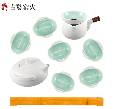 古婺窯火 水到魚行系列 水到魚行尊享版 一壺六杯一公道一茶漏 水到魚行（尊享版）