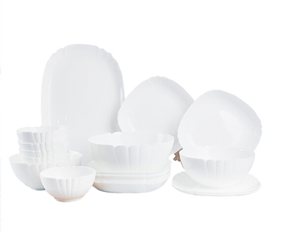 樂美雅（Luminarc）露特莎鋼化玻璃瓷餐具套裝18件套 微波爐適用