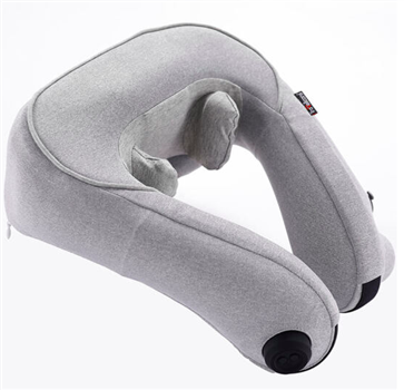 商旅寶 脖子按摩器 頸椎按摩枕家用 頸椎按摩器 頸部 熱敷按摩披肩腰部背部按摩儀 灰 色
