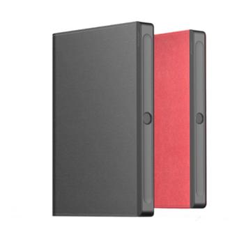 指紋鎖記事本密碼日記本筆記本指紋解鎖會(huì)議商務(wù)版禮品男女 正宮紅