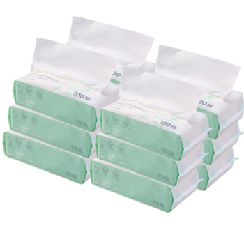 廿一棉干濕兩用棉柔巾100抽/家庭包