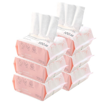 廿一棉干濕兩用棉柔巾100抽/隨身包