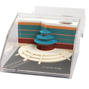 創(chuàng)意便簽紙清水寺立體3D藝術(shù)便利貼紙雕模型情人節(jié)愛(ài)巢斗拱古亭實(shí)用閨蜜生日禮物女生男朋友送女友情 御花園藍(lán)色