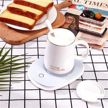 匯米恒溫杯暖暖杯馬克保溫杯智能水杯生日禮物女55度熱牛奶神器咖啡杯墊新年元旦跨年年貨節(jié)送女友實用禮品