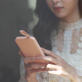 SOLOVE素樂充電寶10000毫安大容量迷你超薄便攜小巧蘋果安卓手機通用移動電源Type-c/蘋果雙輸入接口 櫻花粉 