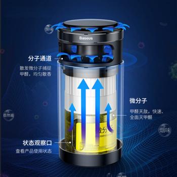 倍思 新款香薰微分子汽車去除甲醛凈化器 負(fù)離子車載空氣凈化器 耀白銀 