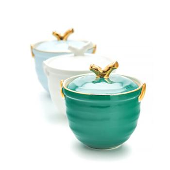 瑪戈隆特 行云系列湯盅燉盅燕窩盅糖水盅 家用餐具散件自選 禮盒裝 松綠色 