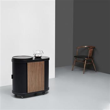 哲品T10可移動(dòng)家用辦公室茶臺車實(shí)木泡茶機(jī)煮水泡茶茶幾配玻璃壺 