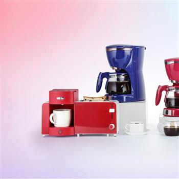 LOCK&LOCK EJB327RED 二合一早餐機(jī)(多士爐、咖啡機(jī))