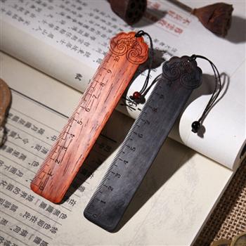 呈意文化-如意上上簽 新中式創(chuàng)意古典紅木書簽中國(guó)風(fēng)禮物木質(zhì)書簽復(fù)古定制LOGO刻字文創(chuàng)禮品教師節(jié)禮物 紅木-紅酸枝