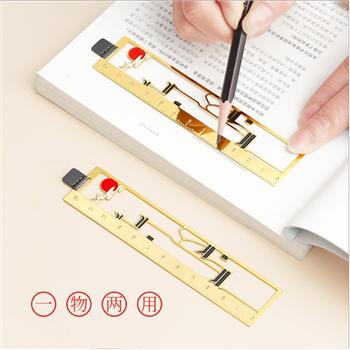 金屬書簽文藝小禮品古風(fēng)徽派建筑文藝小清新直尺子學(xué)生創(chuàng)意紀(jì)念品
