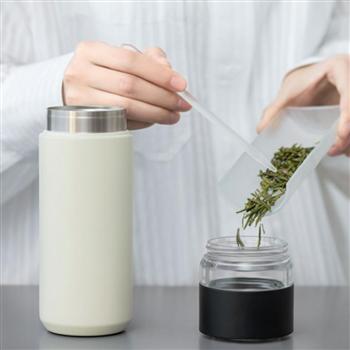 茶水分離杯保溫泡茶杯茶水分離杯不銹鋼學(xué)生保溫水杯隨行杯 泡茶杯送