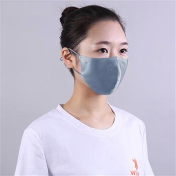 萬事利真絲雙面立體口罩可替換熔噴布插片女防曬透氣夏季薄款面罩 雙面真絲可替換插片口罩-淺粉色 素色款