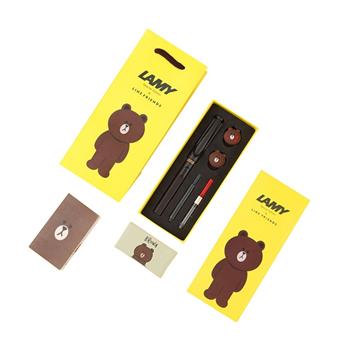 德國(guó)狩獵者line布朗熊可妮兔限量款卡通禮盒學(xué)生練字鋼筆 小黃人套裝 F（0.5-0.6）簽名書(shū)寫(xiě)偏粗