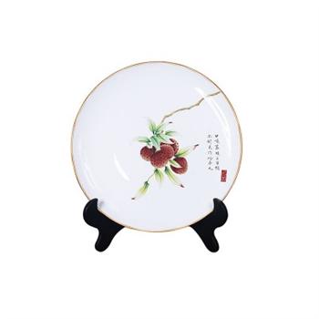 【廣彩嶺南荔香】手繪創(chuàng)意陶瓷盤