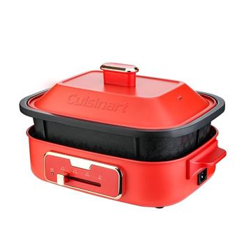 美膳雅（Cuisinart）多功能鍋不粘鍋 家用料理鍋 多用電燒烤鍋 電熱火鍋蒸煮煎烤機 GR-M4TCN 多功能鍋