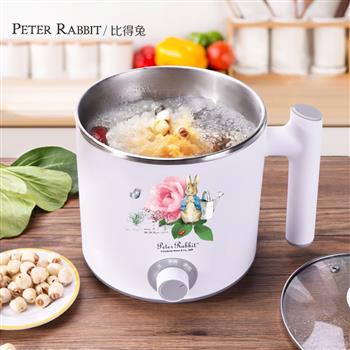 英國比得兔花語電煮鍋多功能煮面鍋蒸鍋燉鍋顏值1.5L小鍋容量1.5L