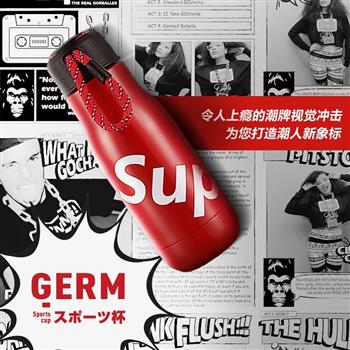 格沵（GERM）保溫杯大容量男女士便攜Sup網(wǎng)紅限量個性316不銹鋼水杯帶掛繩 