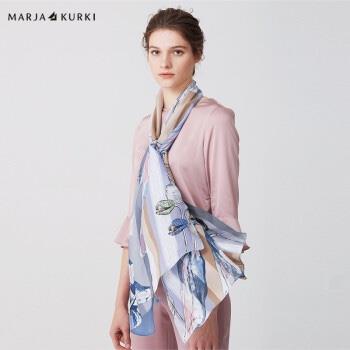 瑪麗亞.古琦(MARJA KURKI)絲巾真絲女?huà)寢岄L(zhǎng)巾禮盒薄款桑蠶絲圍巾