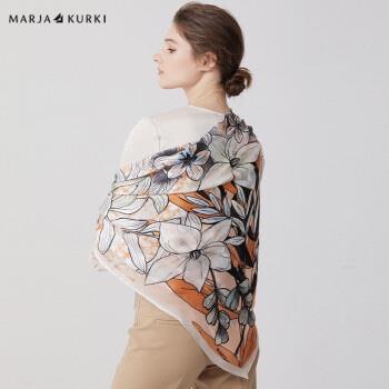 瑪麗亞.古琦(MARJA KURKI)絲巾真絲女?huà)寢尨蠓浇矶Y盒