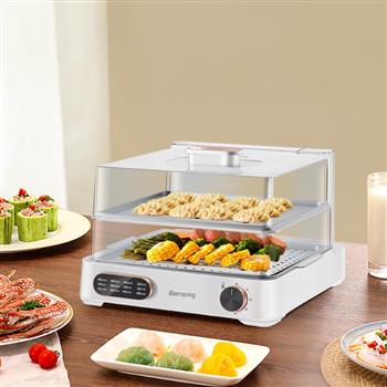 Bermaning英國Bermaning電蒸箱BM-Z05雙層多功能電蒸鍋家用大容量蒸汽鍋