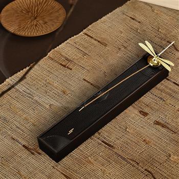 唯詩|枯山水 檀木熏香器儲(chǔ)香盒茶道香薰?fàn)t線香香插臥香爐創(chuàng)意禮品