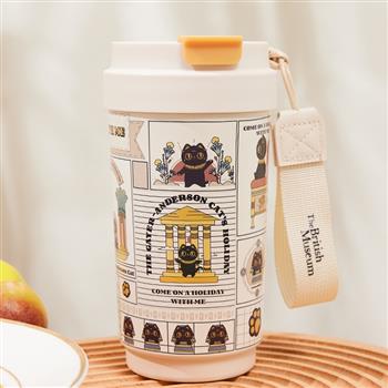 大英博物館安德森貓和她的朋友們假期顯溫保冷保溫杯子生日禮物女