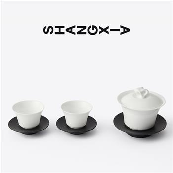 SHANG XIA上下太湖石蓋碗套裝三才杯茶杯托茶具商務(wù)禮品結(jié)婚禮物