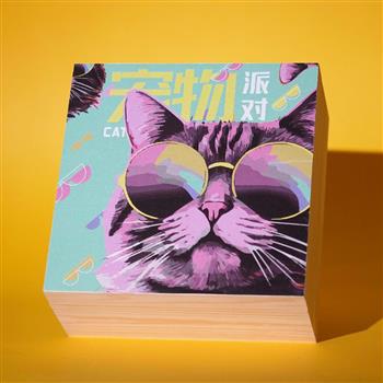 寵物派對貓腳杯不銹鋼冰塊貓樹脂冰箱貼貓亞克力吊牌