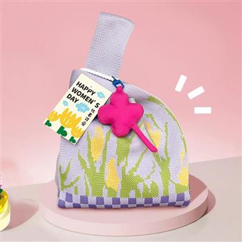 忙著可愛針織手袋花朵掛件花朵積木護(hù)手霜暖宮貼