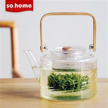 so.home煮茶壺玻璃茶壺 茶壺茶水分離耐高溫泡茶壺家用茶具提梁壺