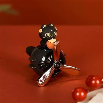 大英博物館安德森貓旋轉(zhuǎn)出風(fēng)口車載香薰車載擺件香氛男生生日禮物