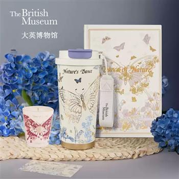 大英博物館蝴蝶系列組合禮盒車載香薰杯子高級(jí)感新婚生日禮物女生