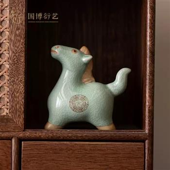 中國(guó)國(guó)家博物館一日千里駿馬陶瓷擺件家居飾品辦公室創(chuàng)意裝飾禮物