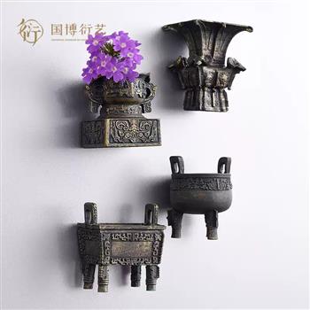 中國國家博物館立體青銅器小盆栽冰箱貼套裝創(chuàng)意冰箱貼紀念品禮物