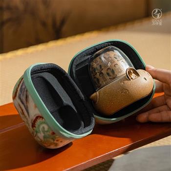 萬仟堂（Edenus）旅行茶具 敦煌系列陶瓷便攜茶具套裝快客杯送伴手禮 千佛指引