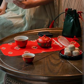 萬仟堂旅行茶具 高檔陶瓷便攜戶外茶具泡茶套裝一壺二杯特供款