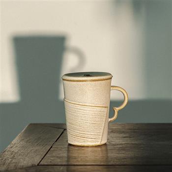 萬(wàn)仟堂（Edenus）高檔陶瓷辦公杯 泡茶帶蓋茶水杯功夫茶杯主人杯伴手禮送禮盒 