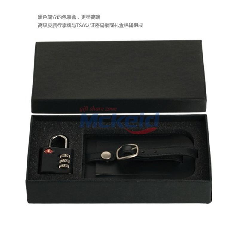 TSA認(rèn)證密碼鎖，皮質(zhì)行李牌套裝