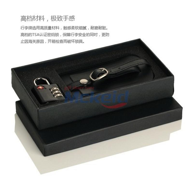 TSA認(rèn)證密碼鎖，皮質(zhì)行李牌套裝