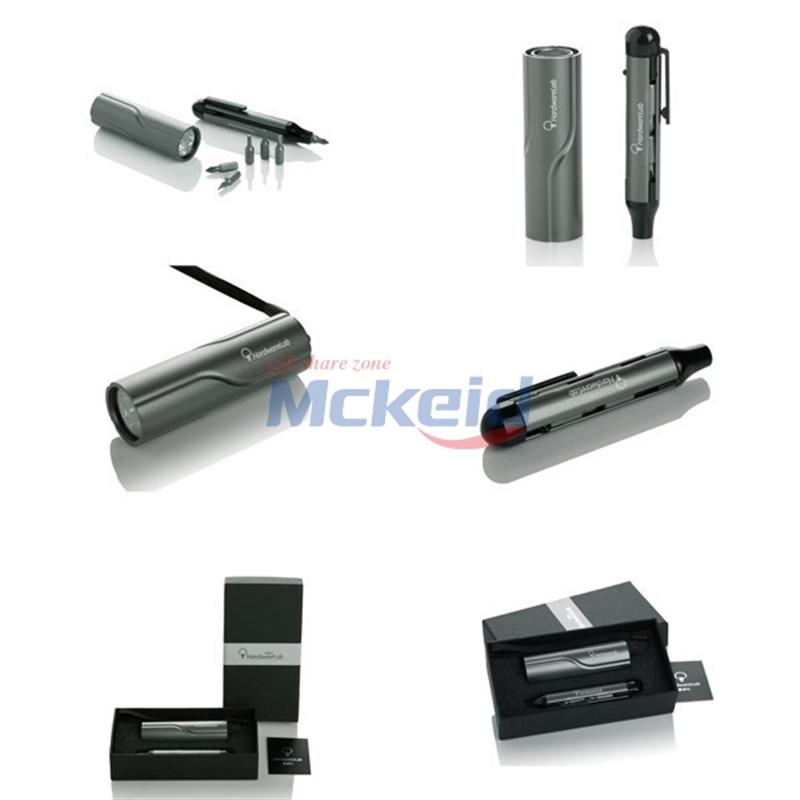 6批頭可換螺絲刀（9 led鋁電筒套裝）