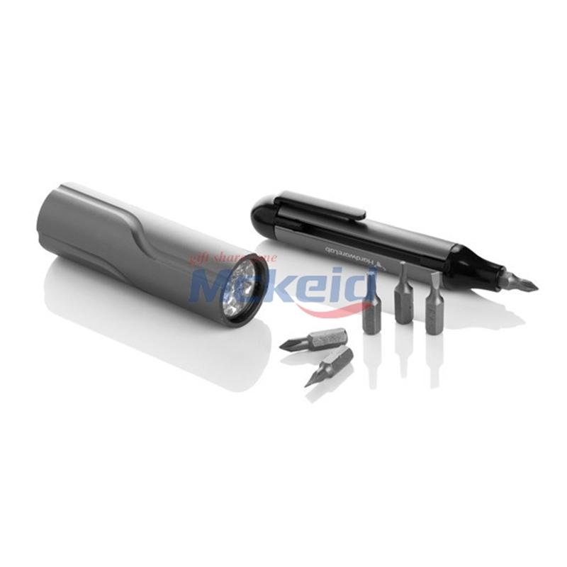 6批頭可換螺絲刀（9 led鋁電筒套裝）