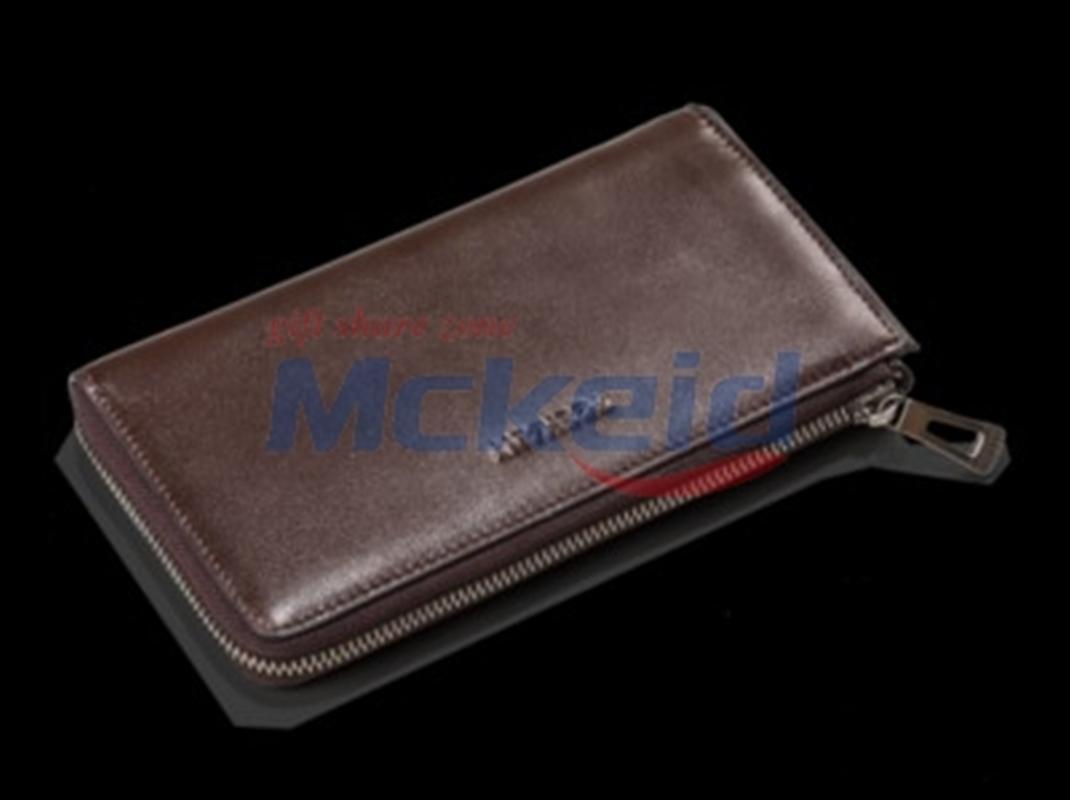 意大利頭層牛皮男士拉鏈手包