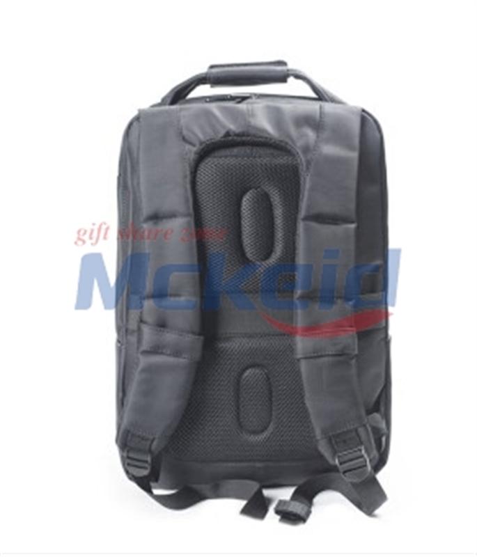 Dellavita德拉瑋特新品雙肩包商務(wù)休閑背包潮流書包電腦包 黑色